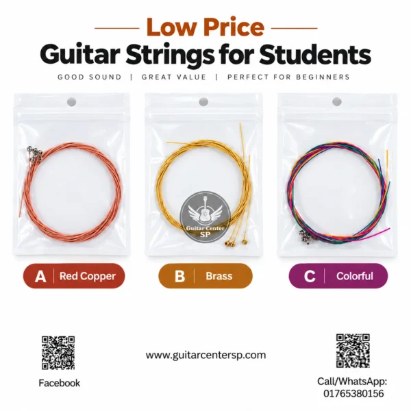 Low price guitar strings for students - Red Copper, Brass and Colorful variants